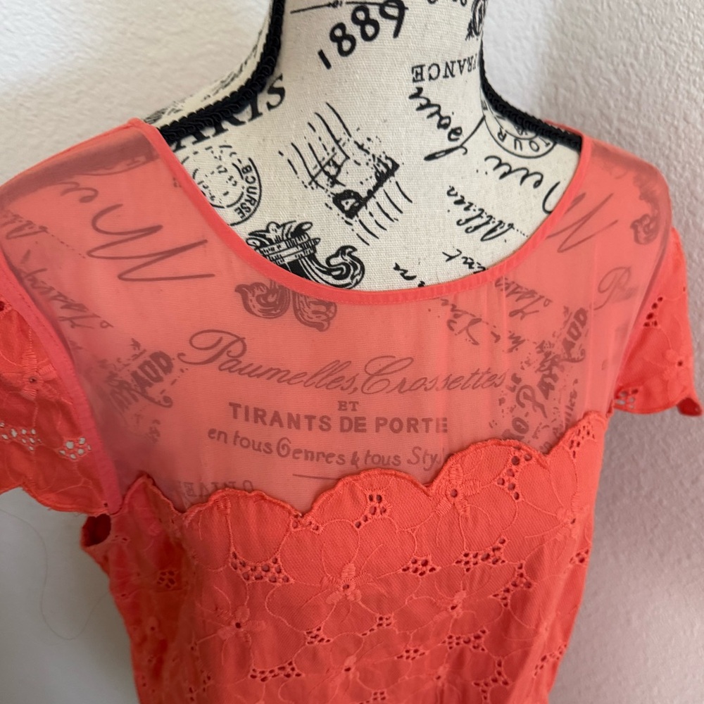 Free People Orange Dress 👗 L - Picture 2 of 8